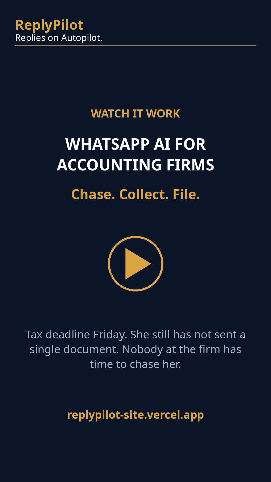 Accounting Firm β WhatsApp AI Demo β Tax Documents Collected Before the Deadline