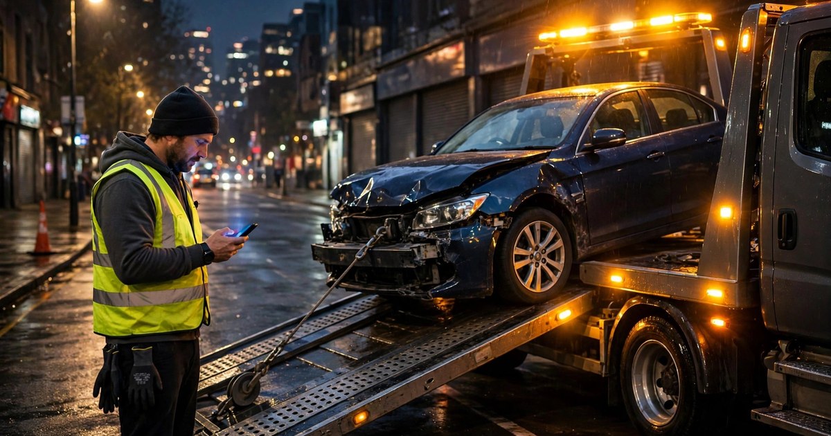 WhatsApp automation for towing companies at night